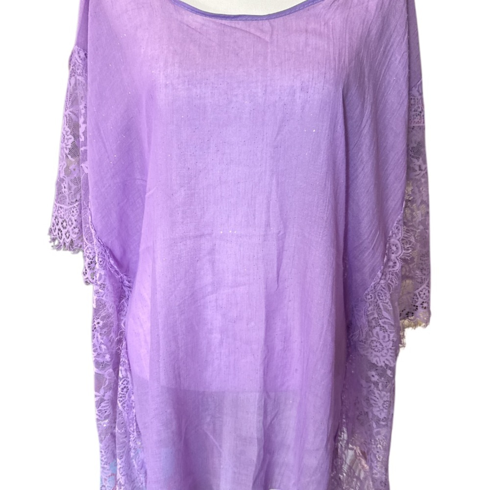 Lavender Lace Poncho Top
